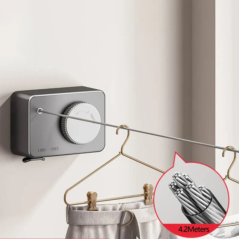 Retractable Space-Saving Clothesline - Wholesalus