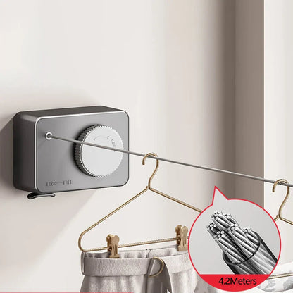 Retractable Space-Saving Clothesline - Wholesalus