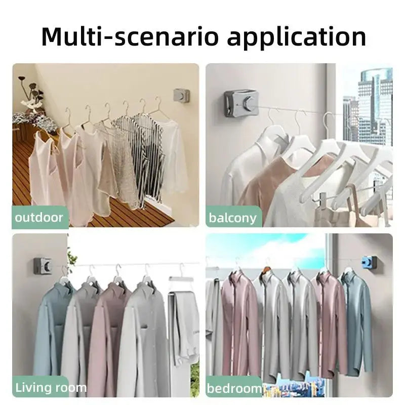 Retractable Space-Saving Clothesline - Wholesalus