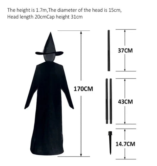 Light-Up Screaming Witches Stakes - Wholesalus