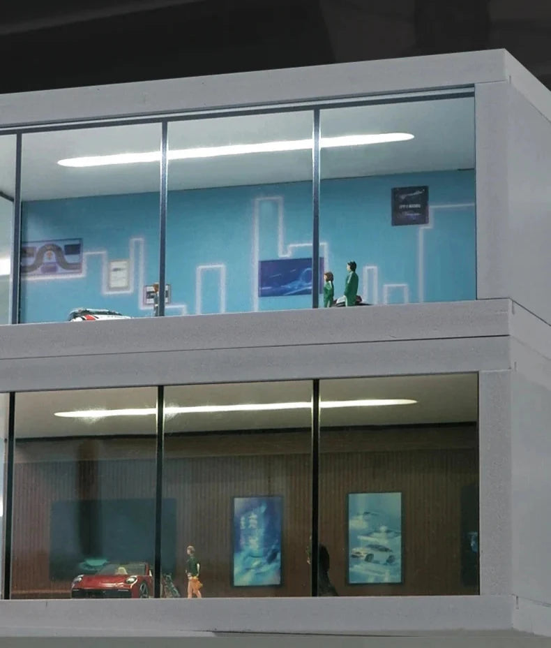 Miniature Car Garage Display - 1 Storey - Wholesalus