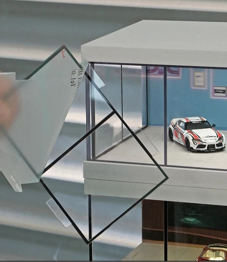 Miniature Car Garage Display - 1 Storey - Wholesalus