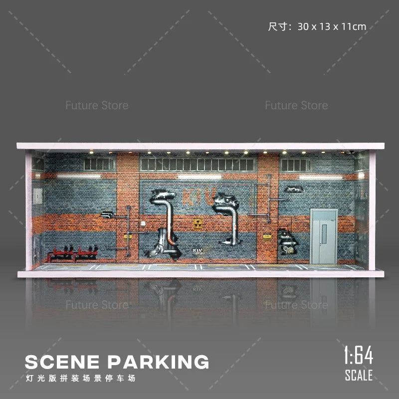 Miniature Car Garage Display - 1 Storey - Wholesalus
