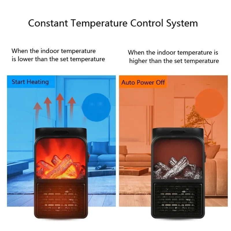 Mini Electric 3D Flame Fireplace Heater - Wholesalus