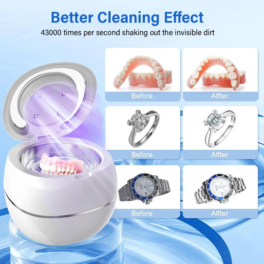 Mini Portable UV Ultrasonic Cleaner - Wholesalus