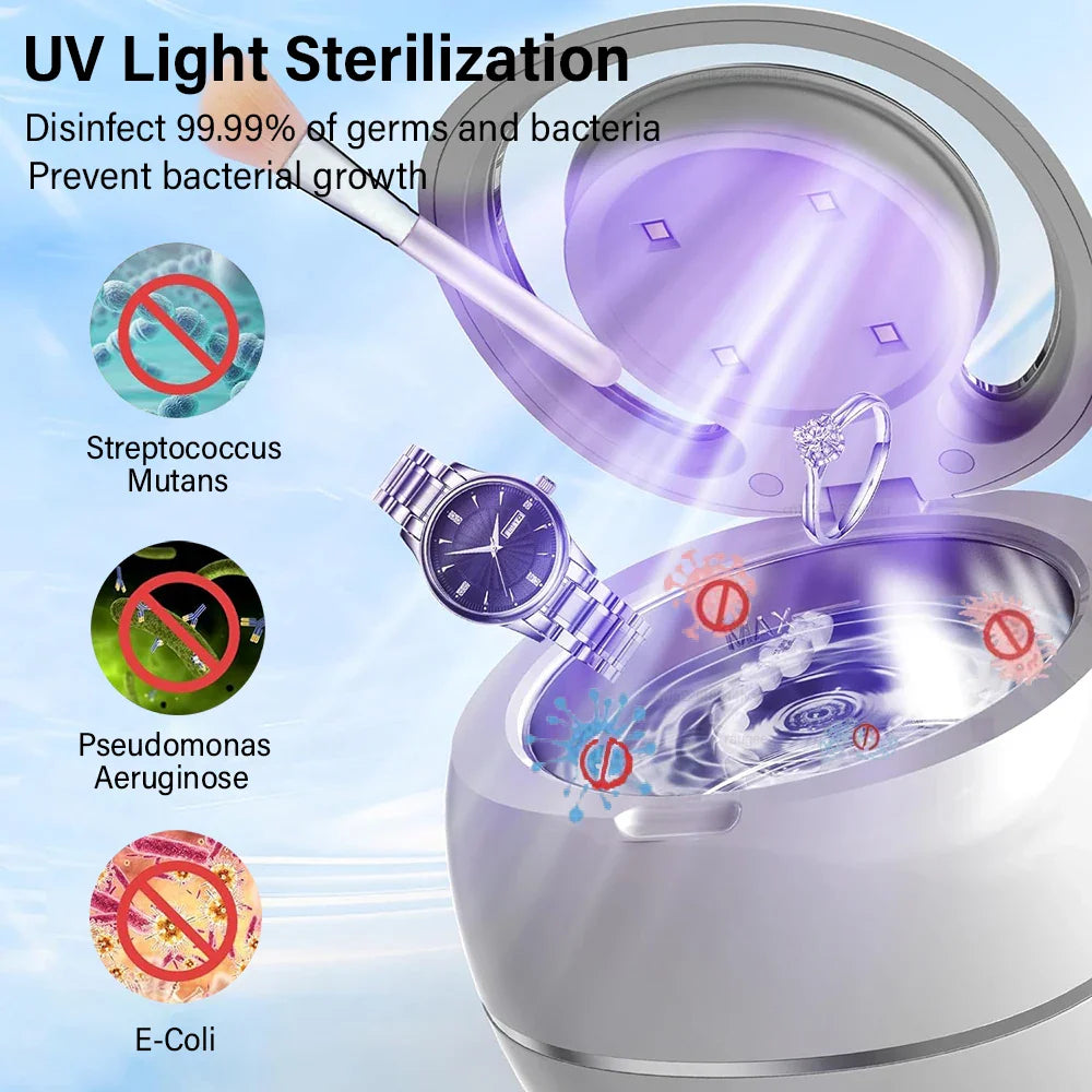 Mini Portable UV Ultrasonic Cleaner - Wholesalus