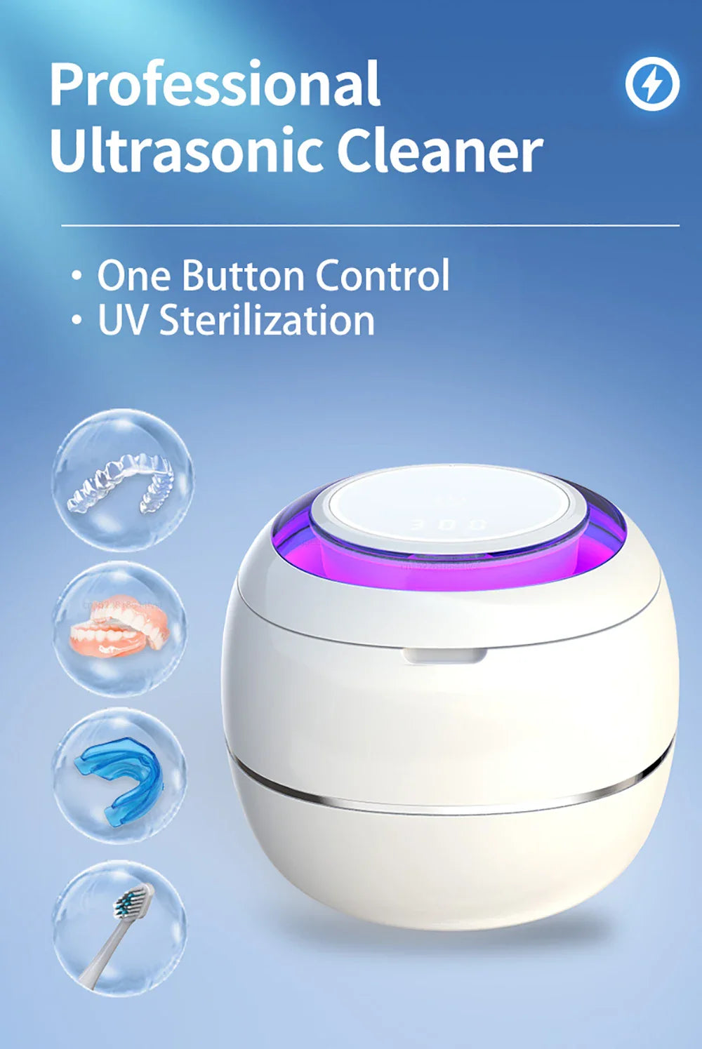 Mini Portable UV Ultrasonic Cleaner - Wholesalus