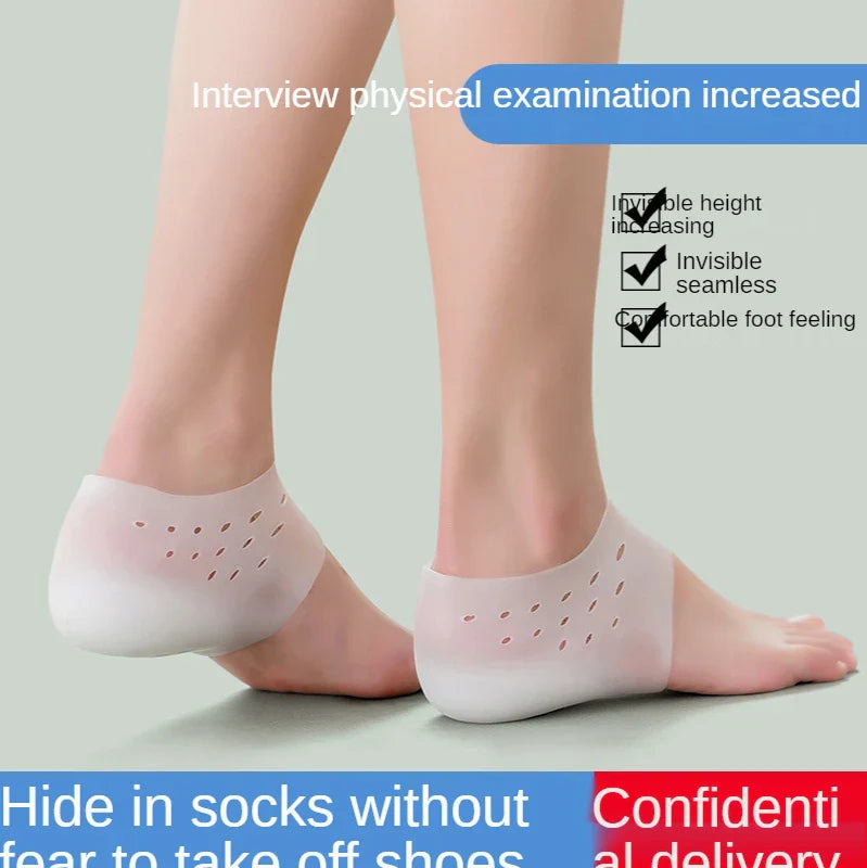 Unisex Invisible Height Increase Silicone Insole - Wholesalus