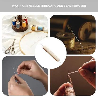 2 in 1 Needle Threader Seam Ripper - Wholesalus