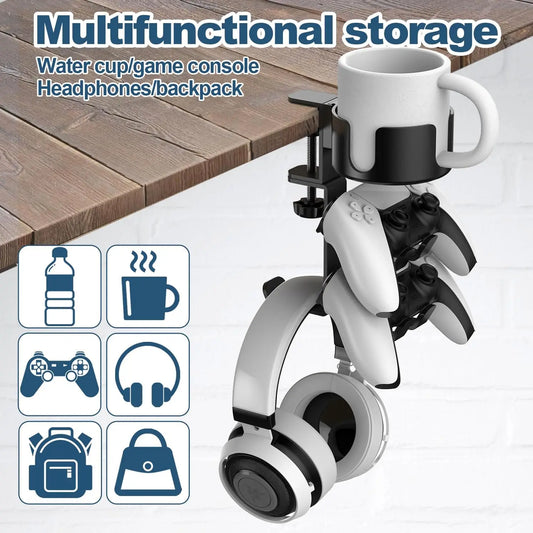 4 in 1 Desk Cup Holder with Headphone Stand - Wholesalus