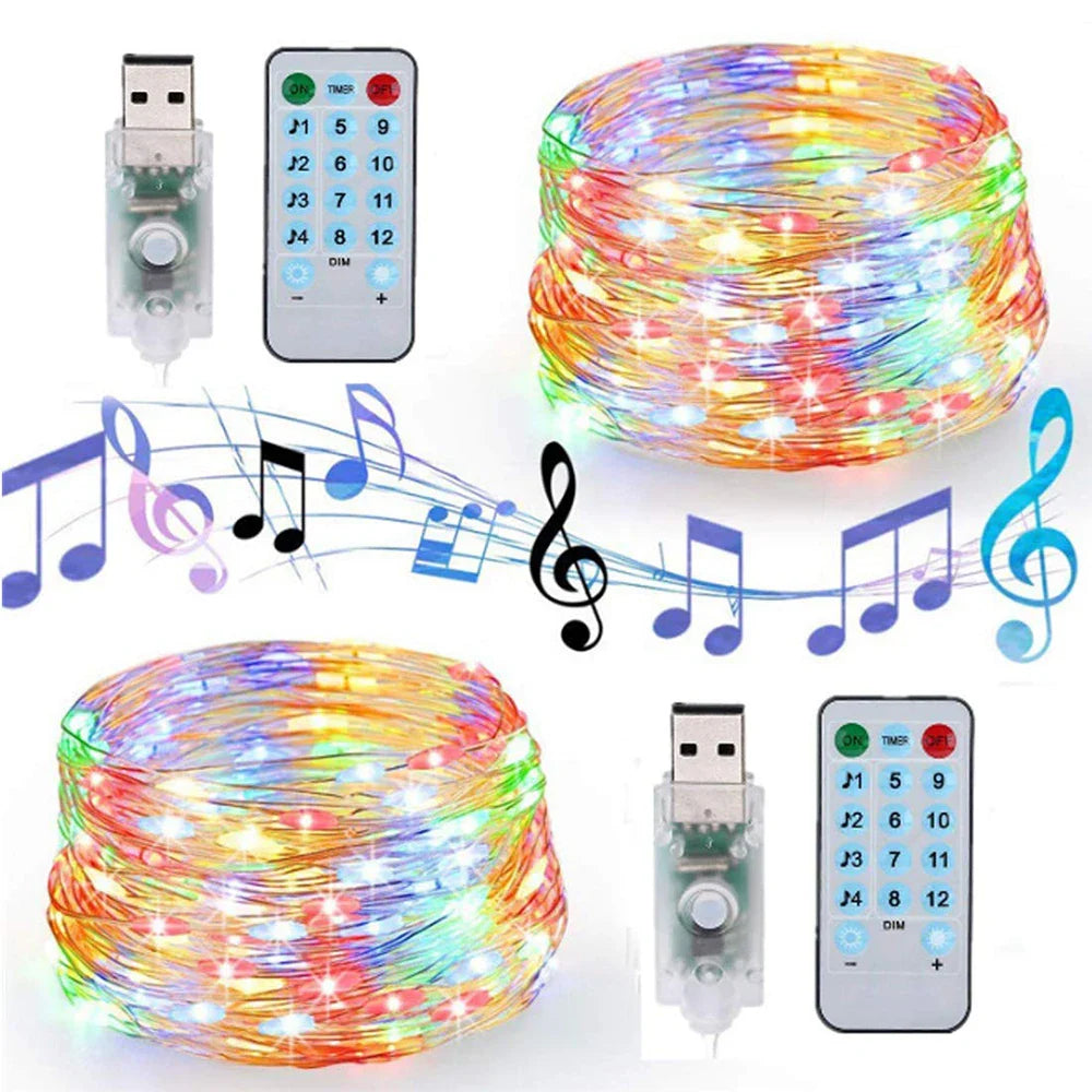 Sound Control Decorative String Light - Wholesalus