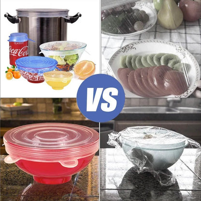 Elastic Silicone Lid Covers 6PCS - Wholesalus