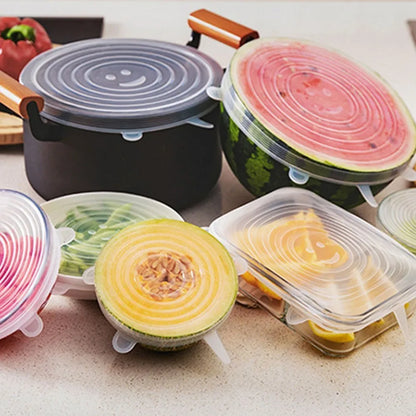 Elastic Silicone Lid Covers 6PCS - Wholesalus