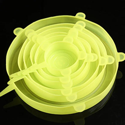 Elastic Silicone Lid Covers 6PCS - Wholesalus