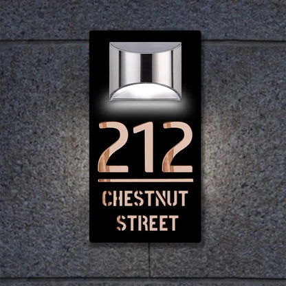 Solar House Address Sign Light - Wholesalus