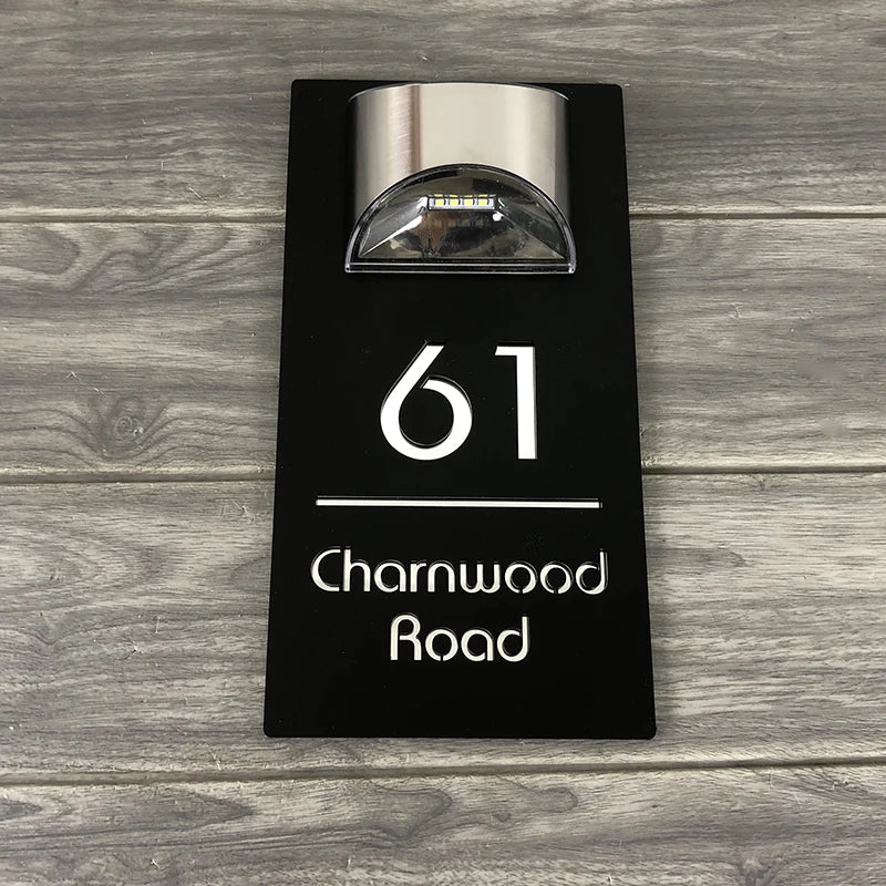 Solar House Address Sign Light - Wholesalus