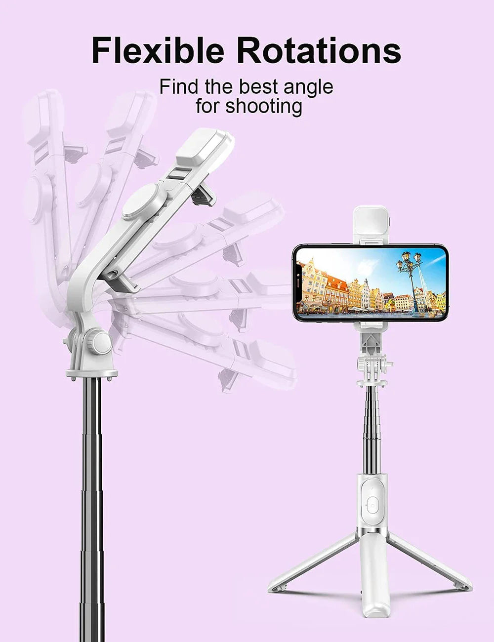 Bluetooth Selfie Stick Tripod with Fill Light - Wholesalus
