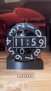 Desktop 3D Printed Triaxial Clock - Wholesalus