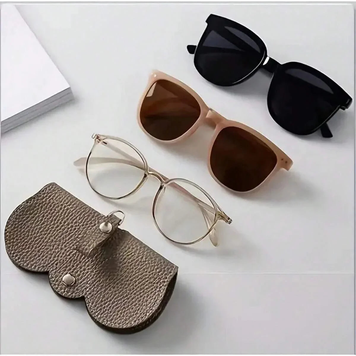 Hanging PU Leather Sunglasses Pouch - Wholesalus