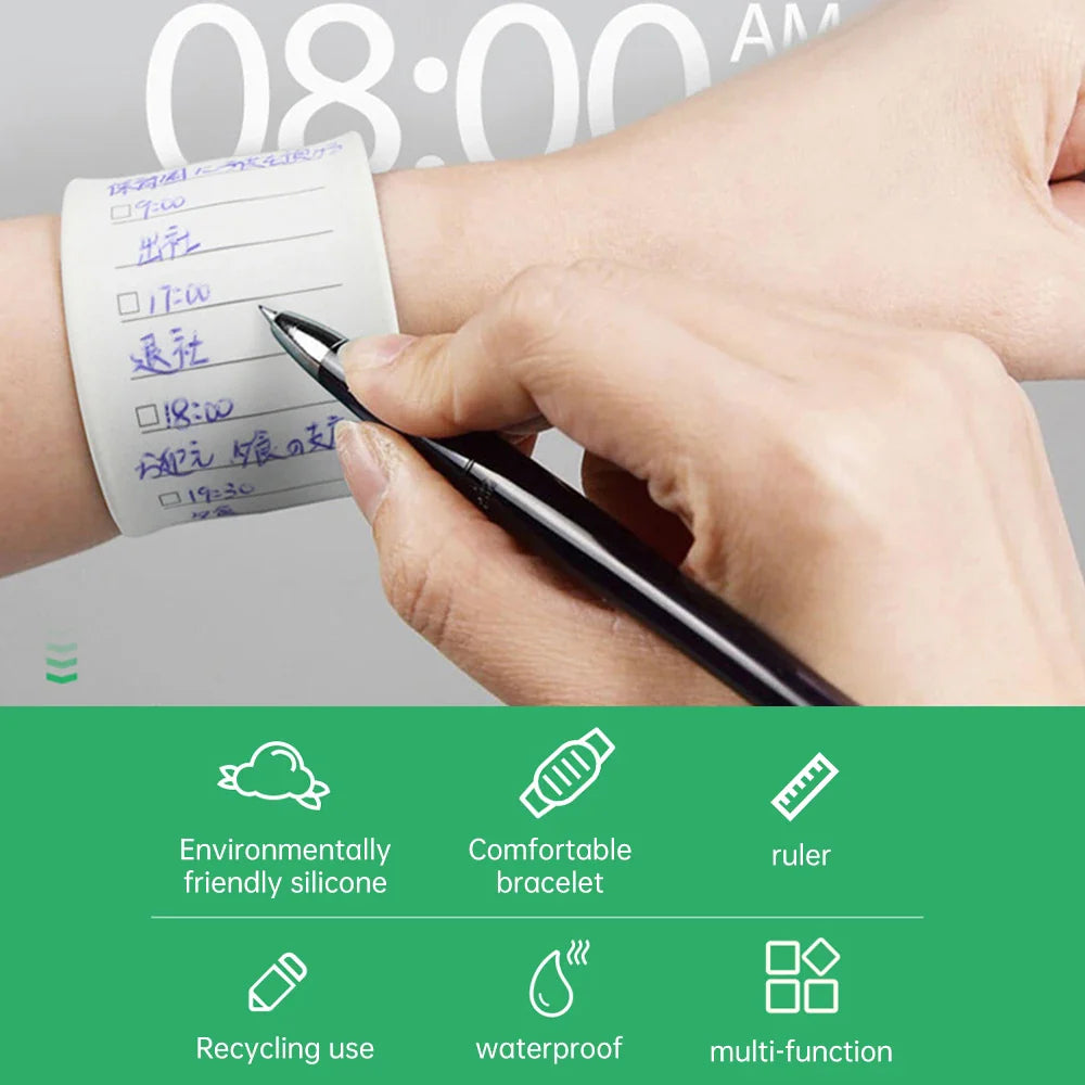 Multi-Functional Silicone Wrist Band Notepad - Wholesalus