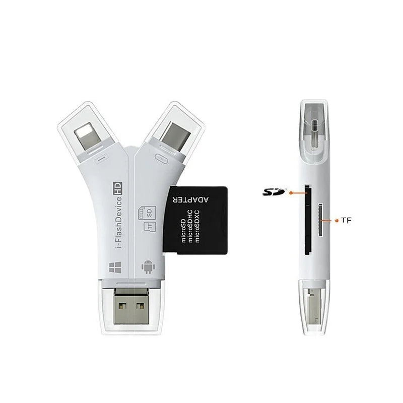 4 In 1 Flash Drive Card Reader - Wholesalus