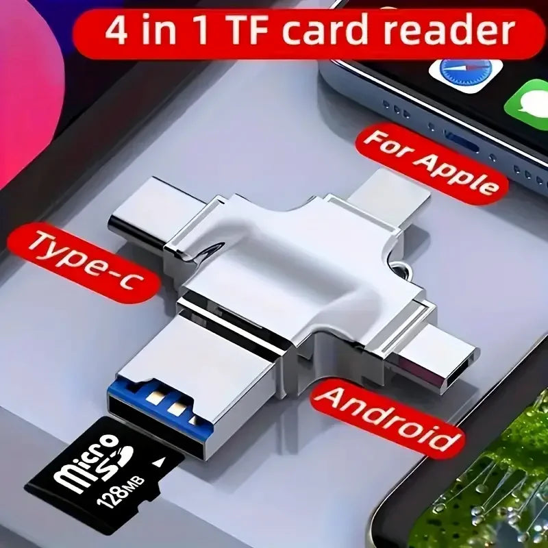 4 In 1 Flash Drive Card Reader - Wholesalus