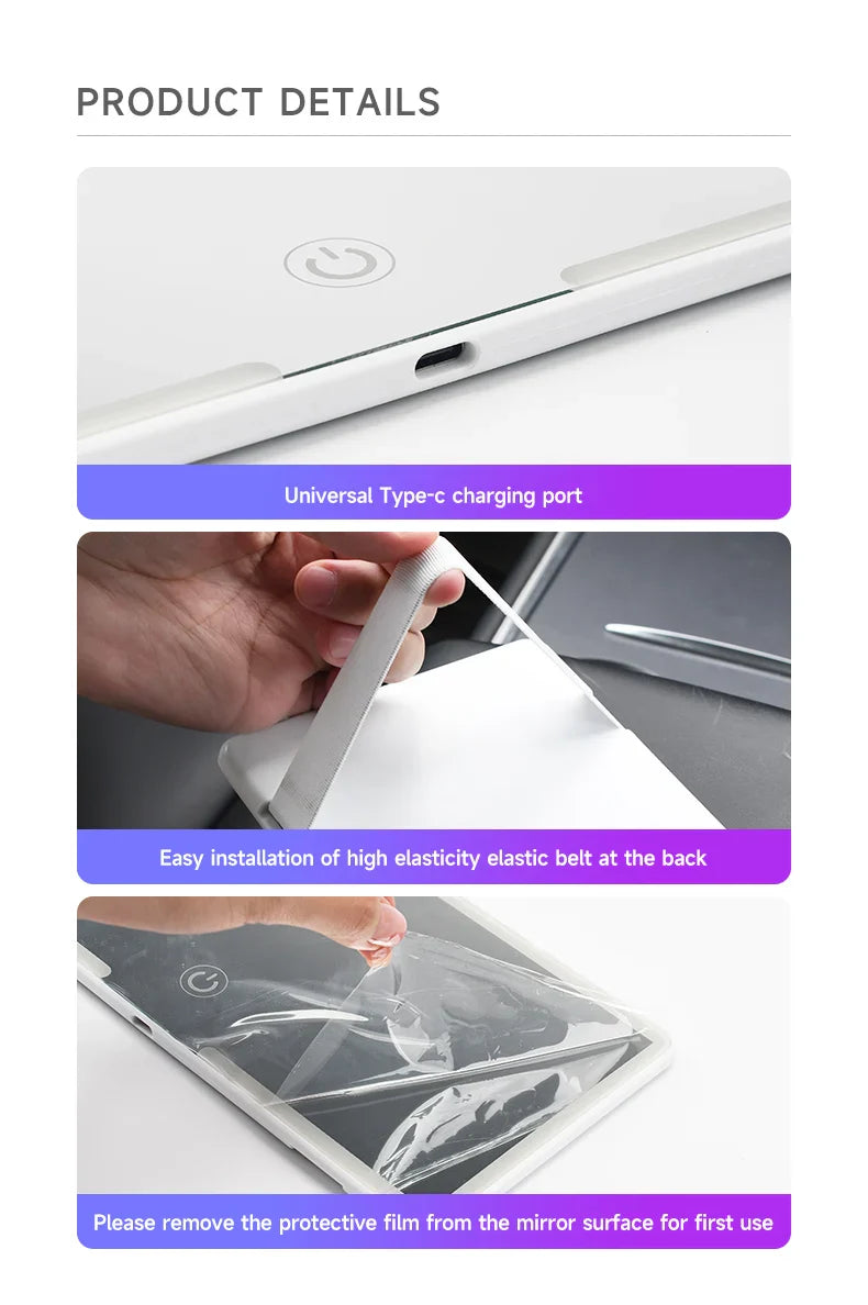 Universal Rechargeable Car Sun Visor LED Mirror - Wholesalus