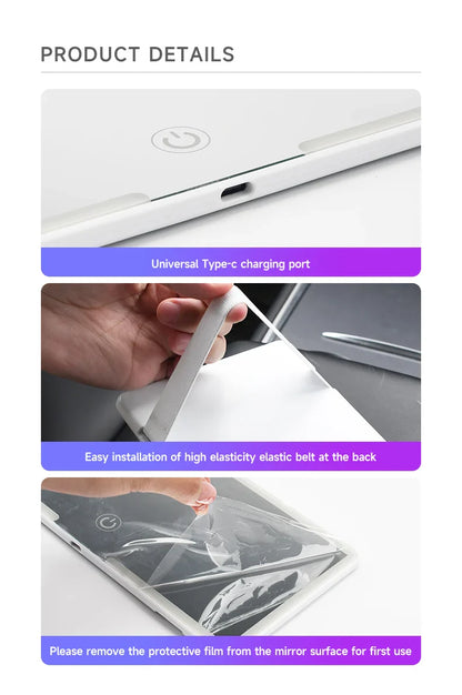 Universal Rechargeable Car Sun Visor LED Mirror - Wholesalus