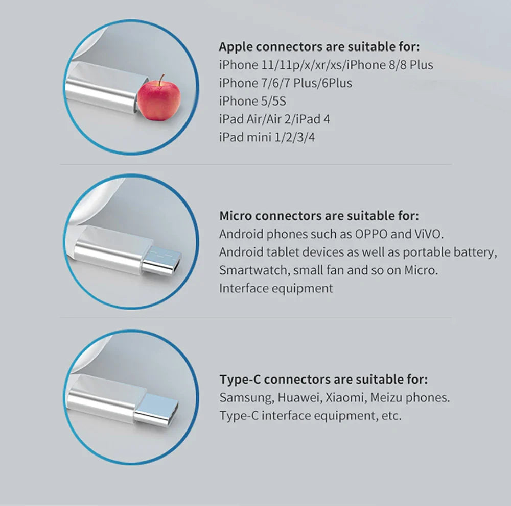 Self Winding Magnetic Fast Charging Data Cable - Wholesalus