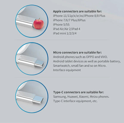 Self Winding Magnetic Fast Charging Data Cable - Wholesalus