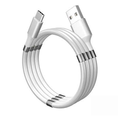Self Winding Magnetic Fast Charging Data Cable - Wholesalus