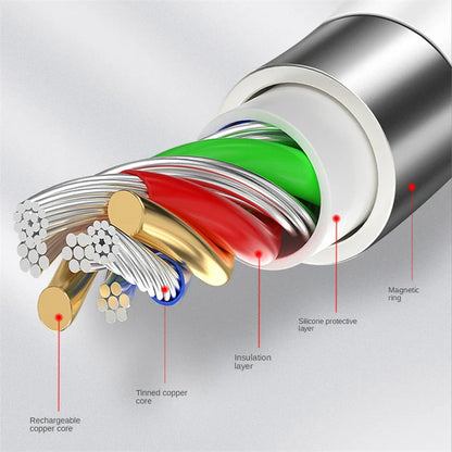 Self Winding Magnetic Fast Charging Data Cable - Wholesalus