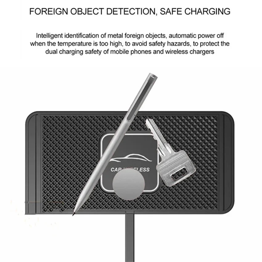 Car Anti-Slip Fast Wireless Charger Pad - Wholesalus