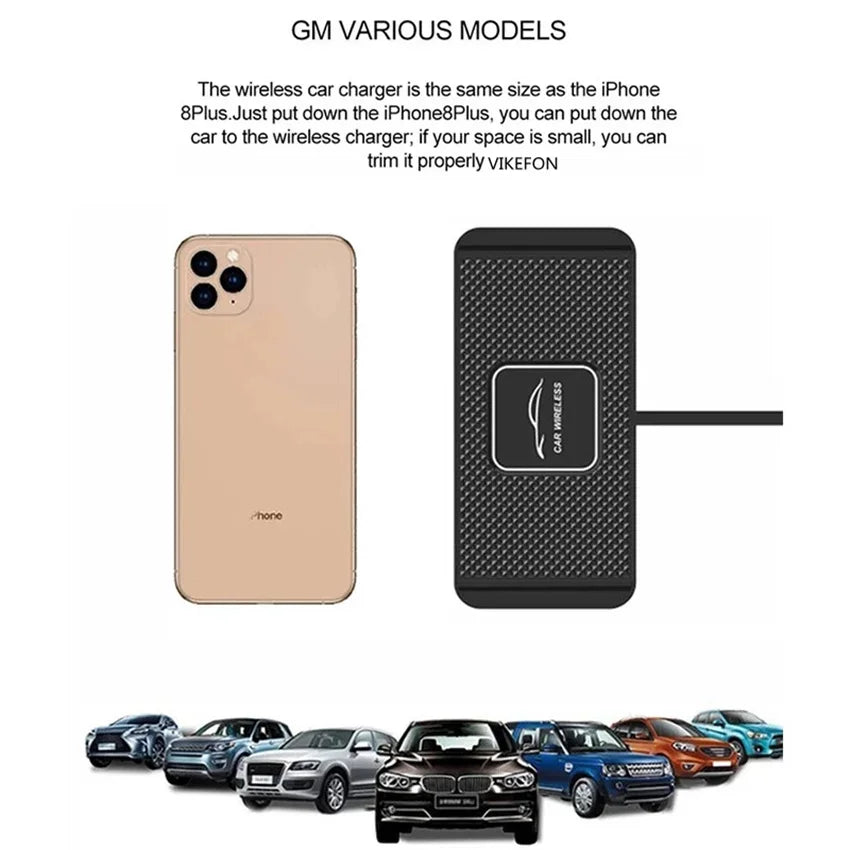 Car Anti-Slip Fast Wireless Charger Pad - Wholesalus