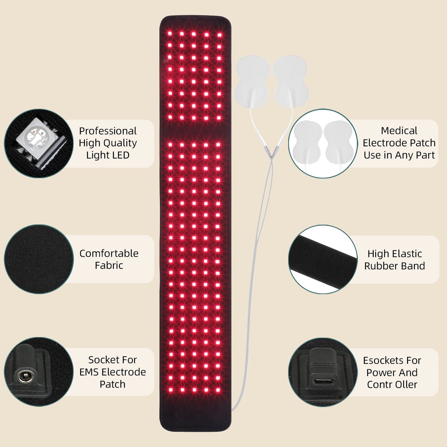 Megelin Red Light Therapy Foot Belt