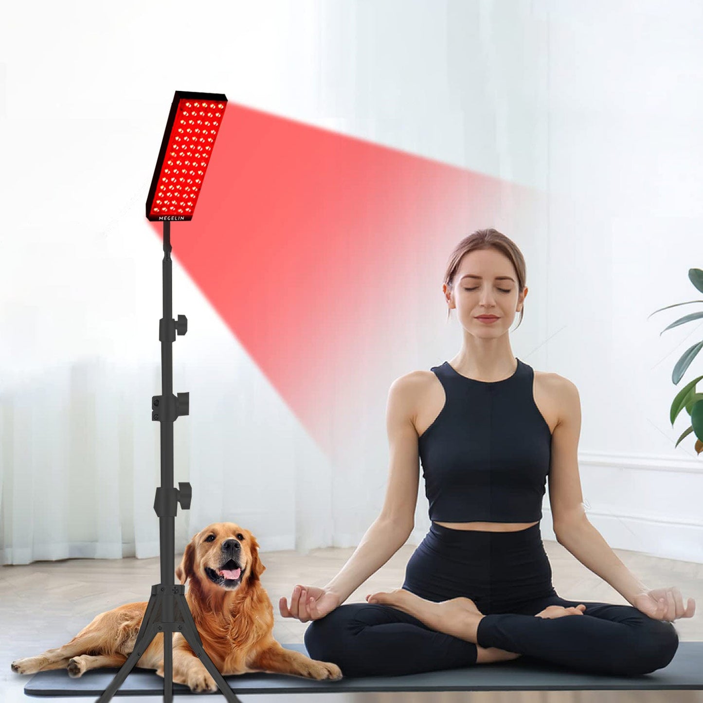 Megelin Red and Infrared Light Therapy Lamp