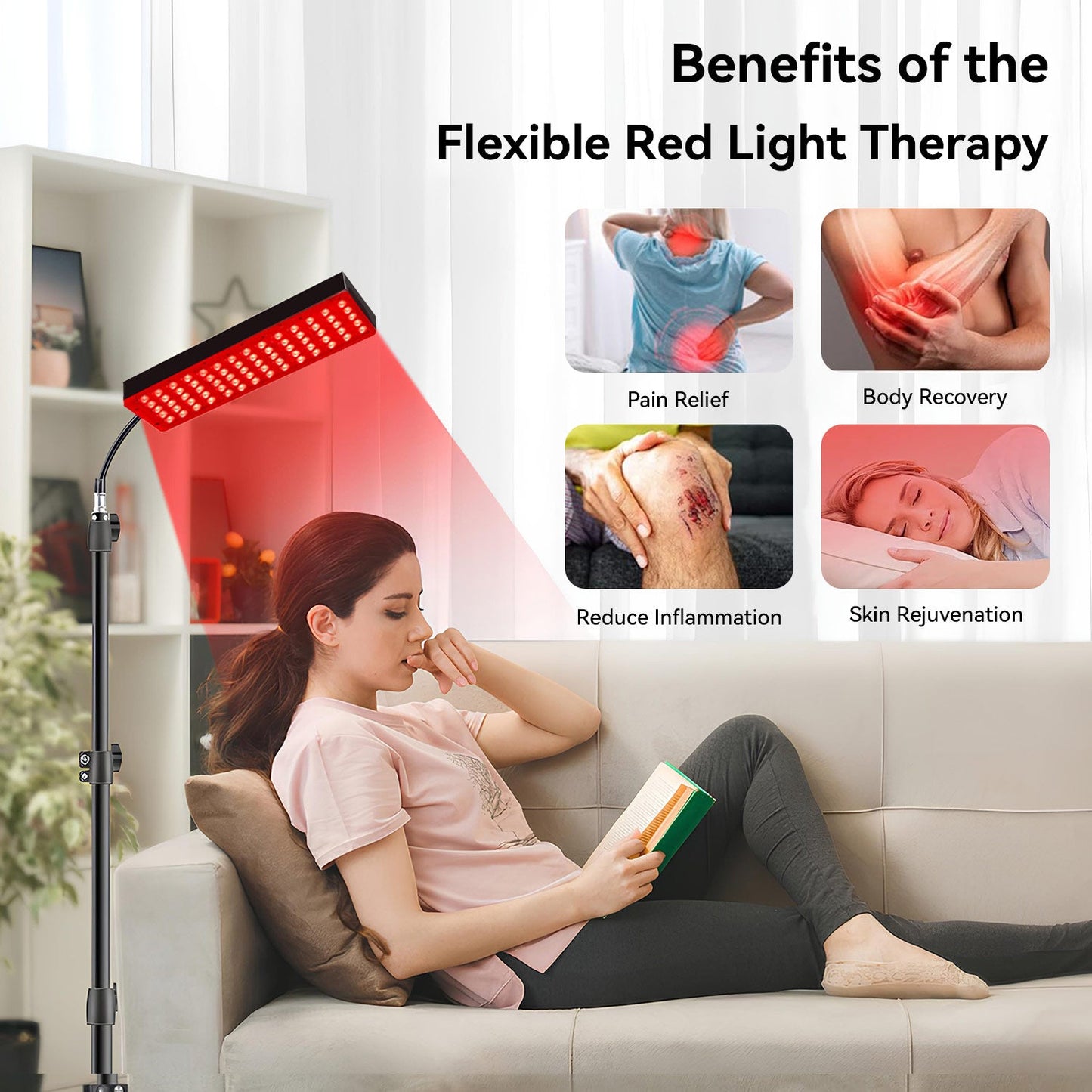 Megelin Red and Infrared Light Therapy Lamp