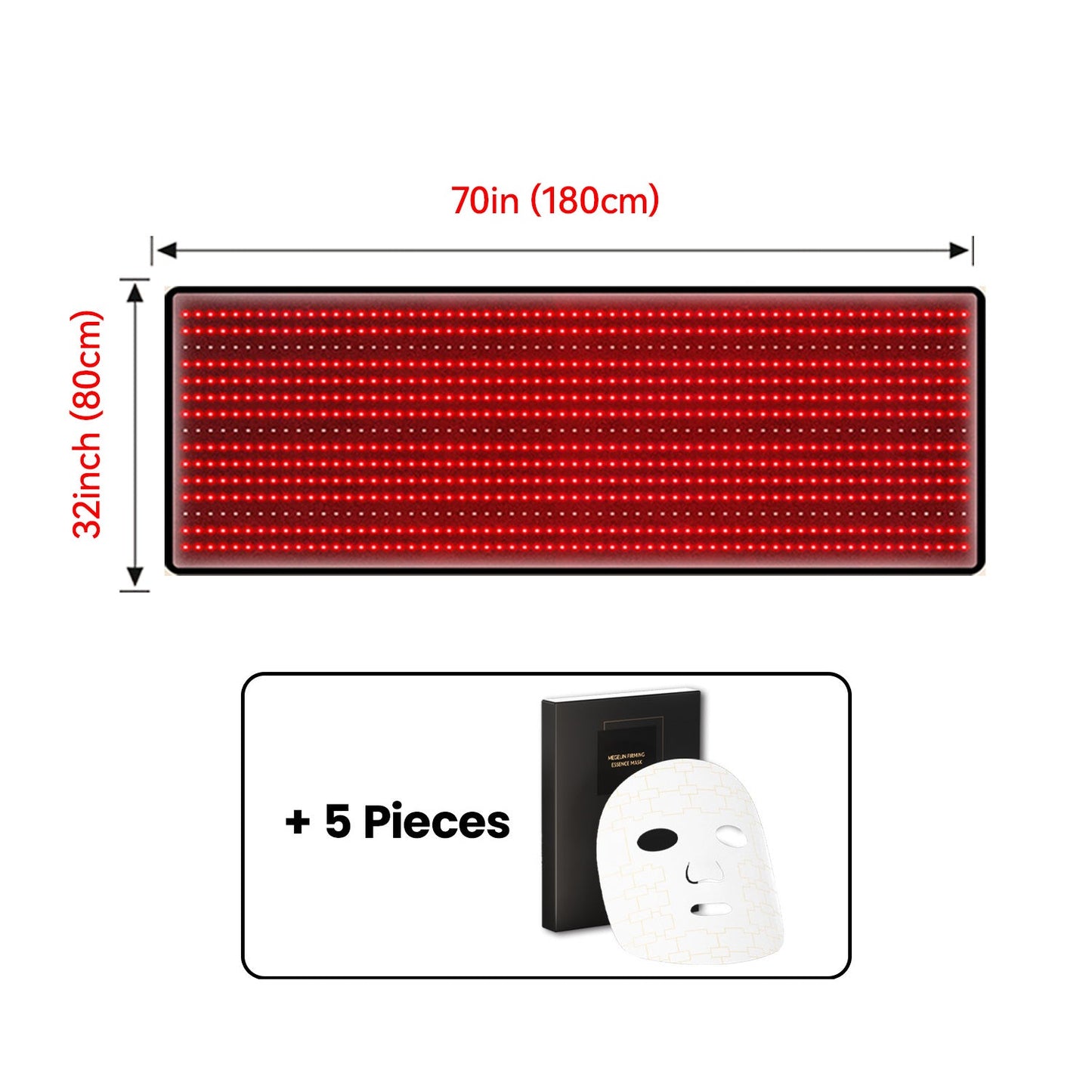 Megelin Red and Near-Infrared Light Therapy Mat for Whole Body