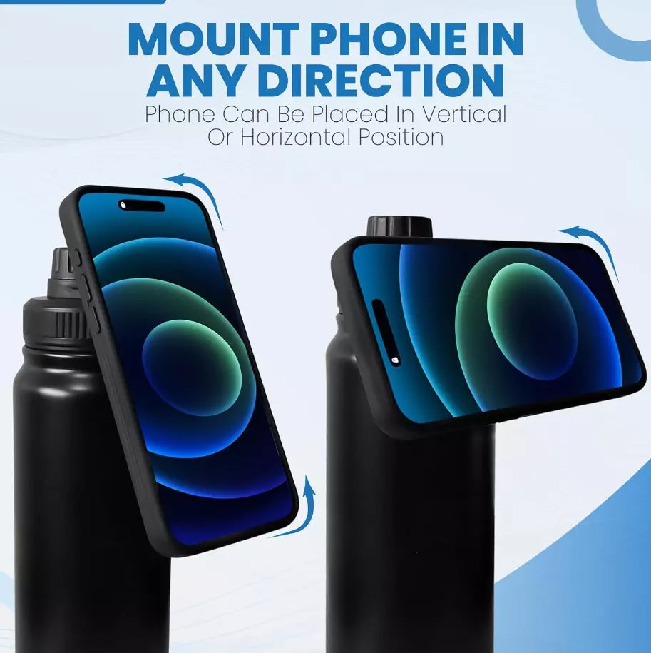 Insulated Water Bottle Magnetic Phone Holder