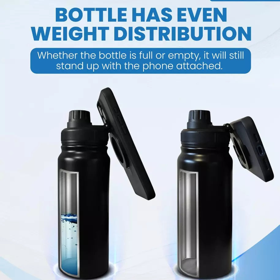 Insulated Water Bottle Magnetic Phone Holder