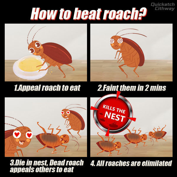 The Original QuicKatch™  - Cockroach Bait Gel Station - Wholesalus