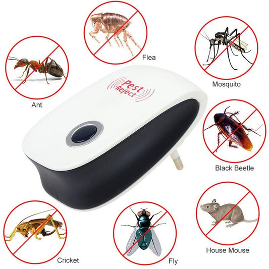 Electronic Ultrasonic Healthy Rechargeble Anti Mosquito Insect Pest Reject Mouse Repellent Repeller Practical Home EUUS Plug - Wholesalus