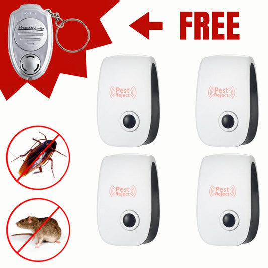 Electronic Ultrasonic Healthy Rechargeble Anti Mosquito Insect Pest Reject Mouse Repellent Repeller Practical Home EUUS Plug - Wholesalus