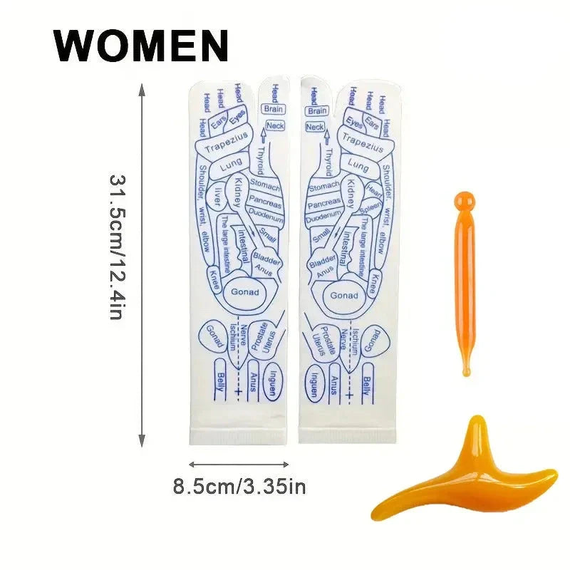 Acupressure Reflexology Socks with Massage Stick