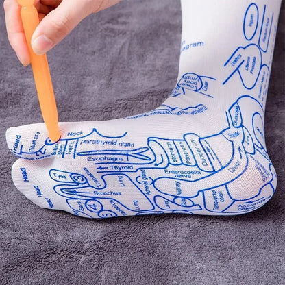 Acupressure Reflexology Socks with Massage Stick - Wholesalus