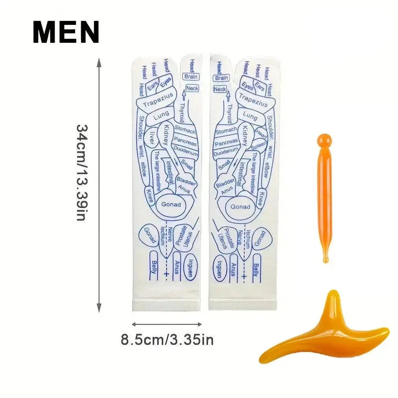 Acupressure Reflexology Socks with Massage Stick