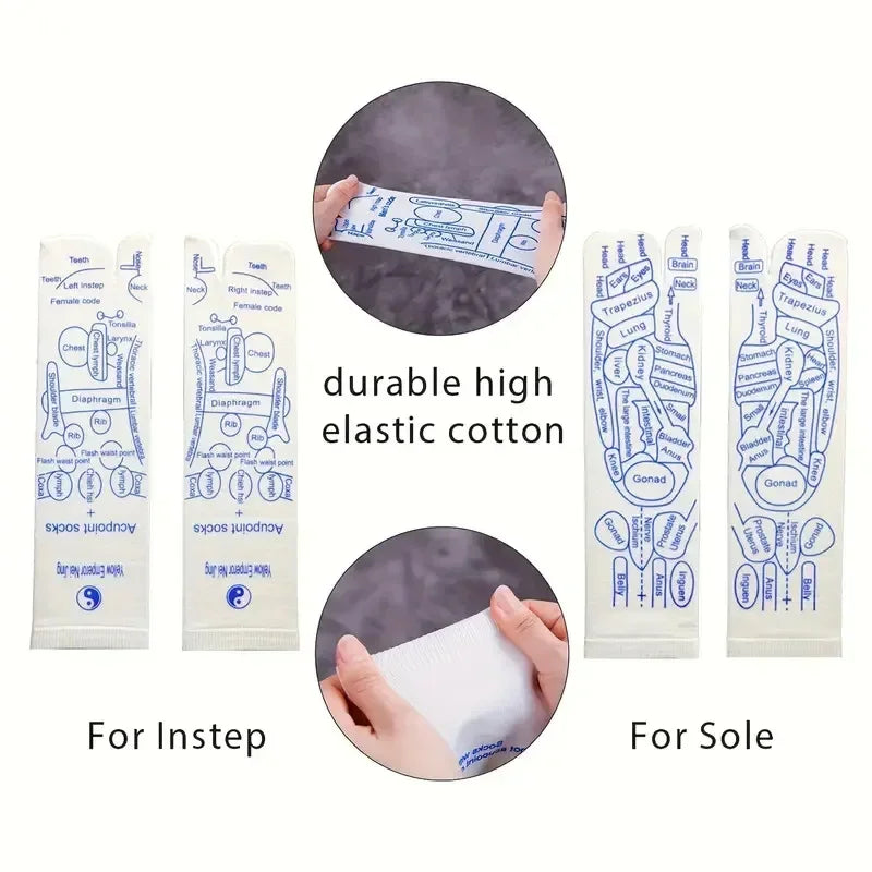 Acupressure Reflexology Socks with Massage Stick