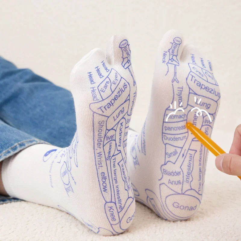 Acupressure Reflexology Socks with Massage Stick