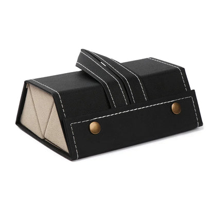 Foldable Leather Sunglasses Case - Wholesalus